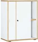 VCM Schiebet&uuml;renschrank &raquo;Salia&laquo; 2 OH mittel wei&szlig;, 60x74x32 cm