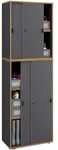 VCM Morgenthaler Schiebet&uuml;renschrank &raquo;Salia&laquo; 5 OH mittel grau, 60x183x32 cm