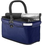 Genius Einkaufskorb Falko Duo 25 Liter grau, 48x28x24 cm