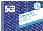Avery Zweckform Formularbuch &raquo;Gutschein&laquo; gelb, 14.8x10.5 cm