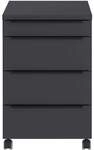Germania-Werke Rollcontainer &raquo;Mailand&laquo; 4 Sch&uuml;be grau, 42x63x60 cm