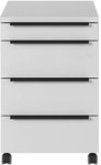 Germania-Werke Rollcontainer &raquo;Mailand&laquo; 4 Sch&uuml;be grau, 42x63x60 cm