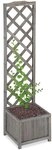 relaxdays Rankkasten mit Rankgitter 147 x 38 cm grau grau