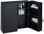 relaxdays Medizinschrank XXL anthrazit, grau
