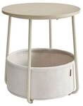 VASAGLE Beistelltisch 45/45/50 cm beige, 50x45 cm