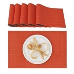 relaxdays Tischset Bambus 45 x 30 cm 6-tlg. rot