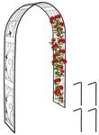relaxdays Rankhilfe &raquo;Rosenbogen&laquo; schwarz 216 cm hoch schwarz