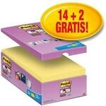 Post-it Super Sticky 14+2 Vorteilspack Haftnotizbl&ouml;cke 76 x 127 mm &raquo;Super Sticky