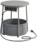 VASAGLE Beistelltisch 45/45/50 cm grau, 50x45 cm