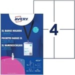 Avery Zweckform 3 Namensschilder mit Textilband 148x105 mm transparent, 10.5 cm