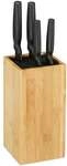 relaxdays Messerblock aus Bambus unbest&uuml;ckt 24 x 12 x 12 cm braun