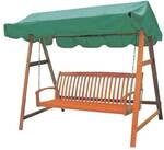Garden Pleasure Holz-Hollywoodschaukel f&uuml;r 3 Personen &raquo;Miami&laquo; braun, 200x180 cm