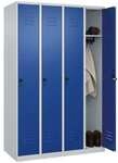 CP Spind &raquo;Classic PLUS Korpus lichtgrau&laquo; 4x1 F&auml;cher blau, 120x185x50 cm