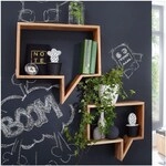 Wohnling Wandregal &raquo;WL1.530&laquo; Akazie 50/13/65 cm braun, 50x65x13 cm