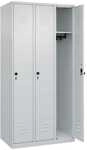 CP Spind &raquo;Classic PLUS Korpus lichtgrau&laquo; 3x1 F&auml;cher grau, 90x185x50 cm