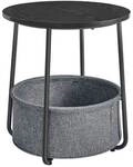 VASAGLE Beistelltisch 45/45/50 cm schwarz, 50x45 cm