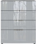 Germania-Werke Kommode &raquo;Oakland&laquo; 4 Sch&uuml;be grau, 83x101x42 cm