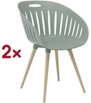Topstar 2er-Set Besucherstuhl &raquo;T2023&laquo; f&uuml;r den Au&szlig;enbereich gr&uuml;n, 43x43 cm