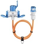 goobay Camping Adapterleitung 10.0 m IP44 CEE-Stecker CEE-Buchse orange
