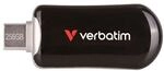Verbatim USB-Stick &raquo;Plectra USB-C&laquo; 256 GB schwarz, 2.05x0.82x4.9 cm