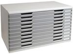 EXACOMPTA Schubladenbox &raquo;Classic Modulo&laquo; 10 Schubladen - A3+ grau, 57.6x32x35 cm