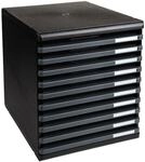 EXACOMPTA Schubladenbox &raquo;Offen Ecoblack Modulo&laquo; 10 Schubladen schwarz, 28.8x32x35