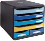 EXACOMPTA Schubladenbox Bee Blue &raquo;Big-Box Maxi&laquo; 6 Sch&uuml;be mehrfarbig,