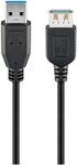 goobay USB-Kabel USB 3.0 A schwarz 5 m schwarz