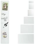 relaxdays Glas-Magnetboard &raquo;10022750&laquo; 80 x 15 cm wei&szlig;