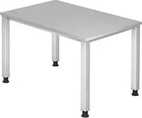 HAMMERBACHER VQS12/5/S, HAMMERBACHER Schreibtisch "Q-Line" 120 cm grau,...