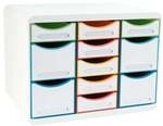 EXACOMPTA Schubladenbox &raquo;Store Box Multi&laquo; - 11 Schubf&auml;cher wei&szlig;, 35.5x27.1x27 cm