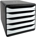 EXACOMPTA Schubladenbox &raquo;Big Box Plus&laquo; (5 Schubladen) schwarz, 27.8x27.1x34.7 cm