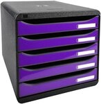 EXACOMPTA Schubladenbox &raquo;Big Box Plus&laquo; (5 Schubladen) schwarz, 27.8x27.1x34.7 cm
