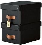 Leitz Aufbewahrungsbox &raquo;Puro&laquo; 20/28/15 cm 2 St&uuml;ck 7 L schwarz, 20x15x28 cm