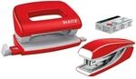 Leitz Locher-Tacker-B&uuml;roset &raquo;NeXXt WOW Mini 5561&laquo; rot