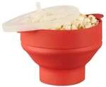 relaxdays Popcorn Maker aus Silikon rot