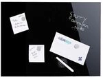 relaxdays Glas-Magnetboard 60 x 40 cm schwarz
