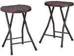 relaxdays 2er-Set Klapphocker &raquo;Bastian&laquo; braun