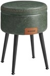 VASAGLE Wohnzimmer-Hocker mit Stauraum gr&uuml;n