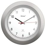 Mebus Funk-Wanduhr 19448 &Oslash; 30 cm silberfarben silber, 30 cm