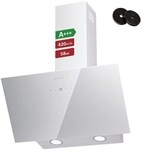 Levivo Dunstabzugshaube 60 cm 420 m&sup3;/h wei&szlig; wei&szlig;