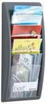 Paperflow Wandprospekthalter &raquo;Kompakt&laquo; DIN A4 hoch grau, 28.5x65.5x2 cm