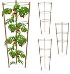 relaxdays 4er-Set Rankhilfe 46 cm braun braun