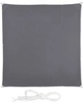 relaxdays Sonnensegel quadratisch 2 x 2 m grau