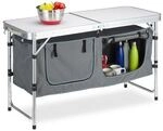 relaxdays Campingtisch klappbar grau