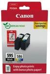 Canon Tintenpatronen-Set mit Fotopapier &raquo;PG-595/CL-586&laquo; schwarz / 3-farbig schwarz