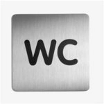 Durable Piktogramm WC 15,0 x 15,0 cm Edelstahl silber, 15 cm