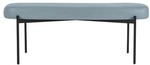 meet Ovale Bank &raquo;Gaia L&laquo; mit Kunstlederbezug blau, 118x45.5x42 cm
