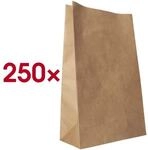 Papstar 250 Papierbeutel 8.7 Liter bis 7 kg 36 cm hoch braun