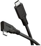 goobay USB-C-Kabel 90&deg; 60 W schwarz 3 m schwarz